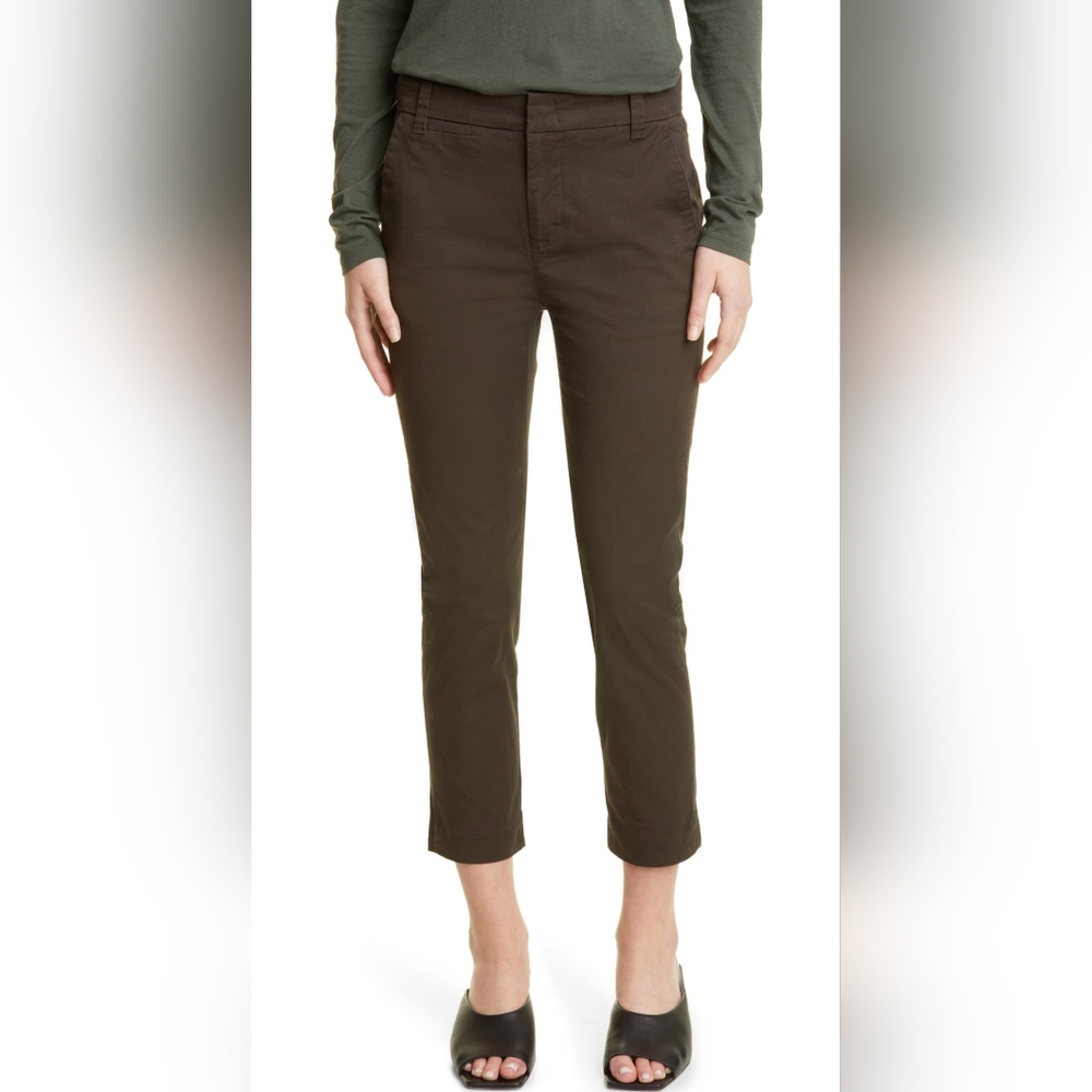 Vince Coin Pocket Chinos - Size 8 - Deep Laurel Green